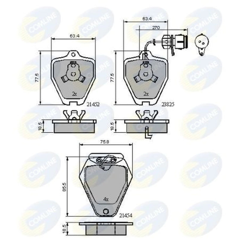 Comline Front & Rear Brake Discs & Pads fits Audi A6 C4 1994-1997