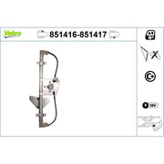 Valeo Electric Window Regulator Lifter Right Front 851417
