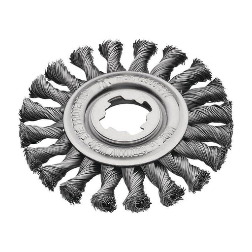 Lessmann X-Lock Steel Knot Wheel Brush 125mm Non Spark Lessmann - Dynamic Drive