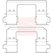 Apec Brake Pad Accessory Fitting Kit Front fits Nissan Qashqai +2 2007-2014