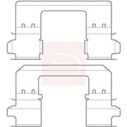 Apec Brake Pad Accessory Fitting Kit Front KIT1145