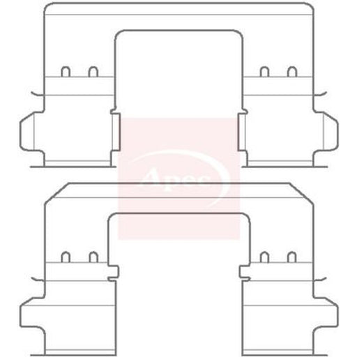 Apec Brake Pad Accessory Fitting Kit Front fits Nissan Qashqai +2 2007-2014