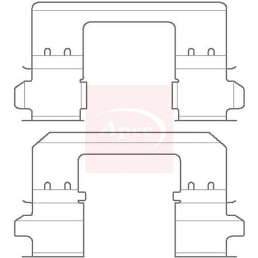 Apec Brake Pad Accessory Fitting Kit Front KIT1145