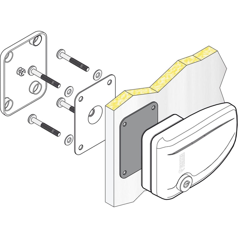 Fiamma Safe Door Frame Grey New 08022-01G Fiamma - Dynamic Drive