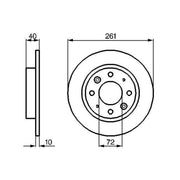 Bosch Front & Rear Brake Discs & Pads fits Kia Carens I 2000-2007 1.6 1.8 2.0