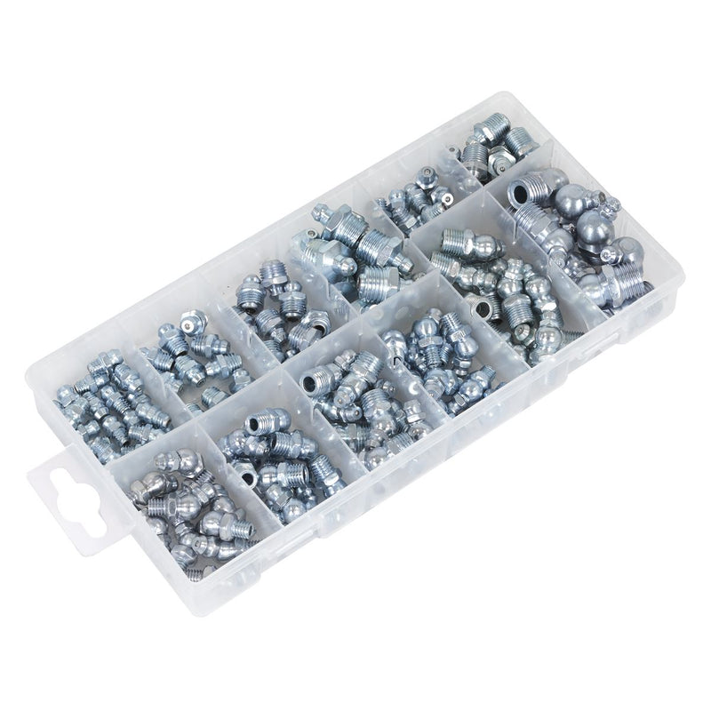 Sealey Metric/BSP/UNF Grease Nipple Assortment 130pc AB009GN Sealey - Dynamic Drive