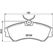 Mintex Front Brake Pad Set fits VW California T4 Camper 1994-2002 1.9