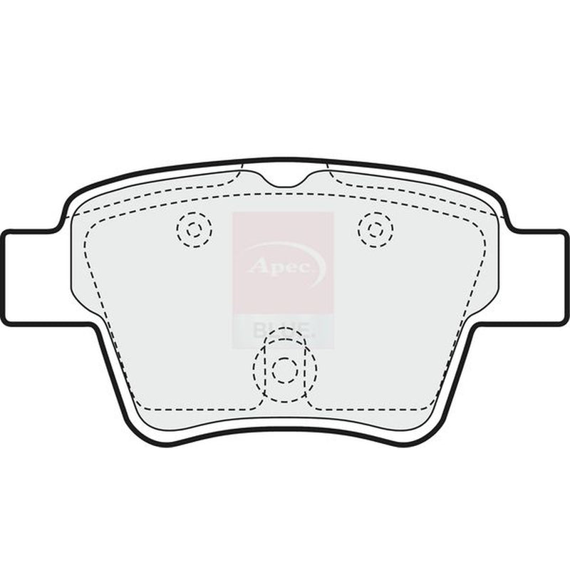 Apec Rear Brake Pad Set fits Citroën C4 2004-2011 1.4 1.6 2.0