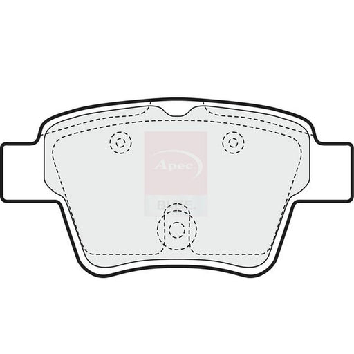 Apec Rear Brake Pad Set fits Citroën C4 2004-2011 1.4 1.6 2.0