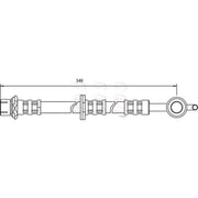 Apec Brake Hydraulic Hose Line Front Right fits Toyota Yaris/Vitz 1999-2005