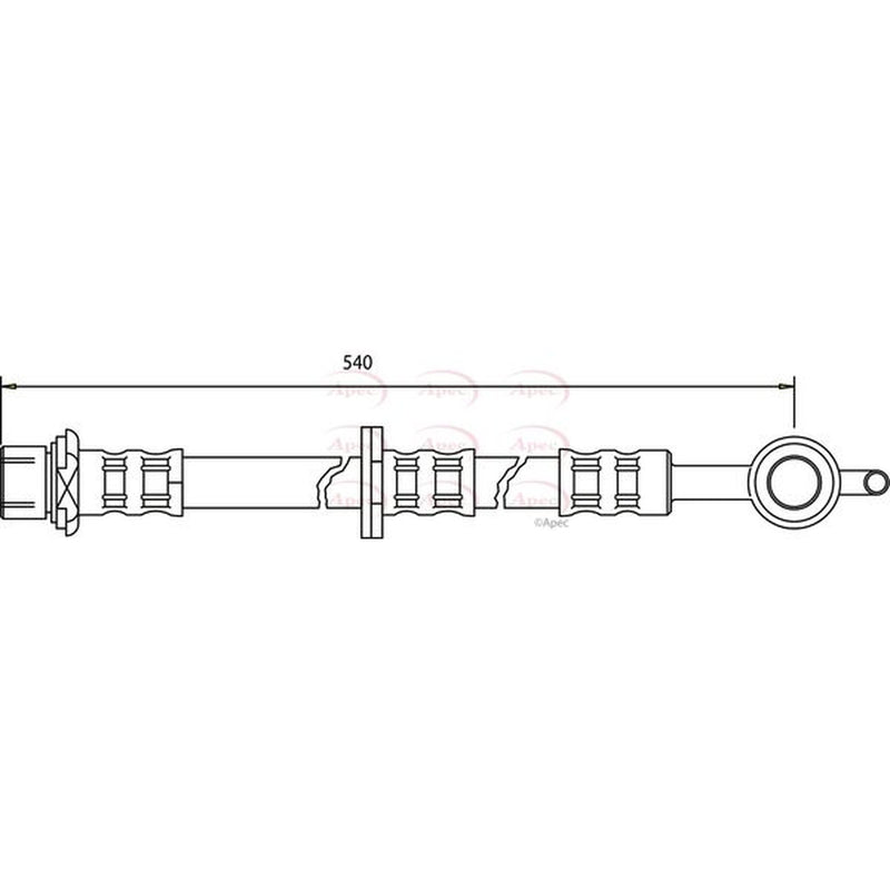Apec Brake Hydraulic Hose Line Front Right fits Toyota Yaris/Vitz 1999-2005