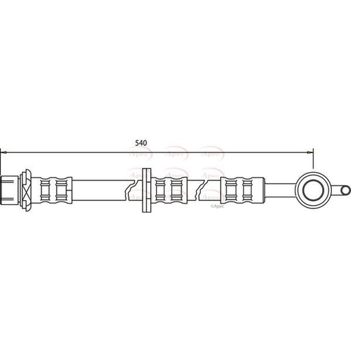 Apec Brake Hydraulic Hose Line Front Right fits Toyota Yaris/Vitz 1999-2005