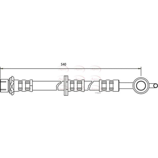 Apec Brake Hydraulic Hose Line Front Right HOS3511