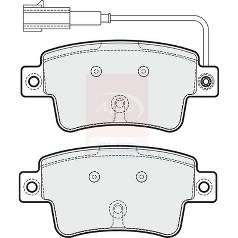 Apec Rear Brake Pad Set fits Abarth Punto 2012 on 1.4