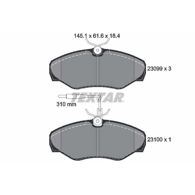 Textar Front Brake Pad Set 2309903