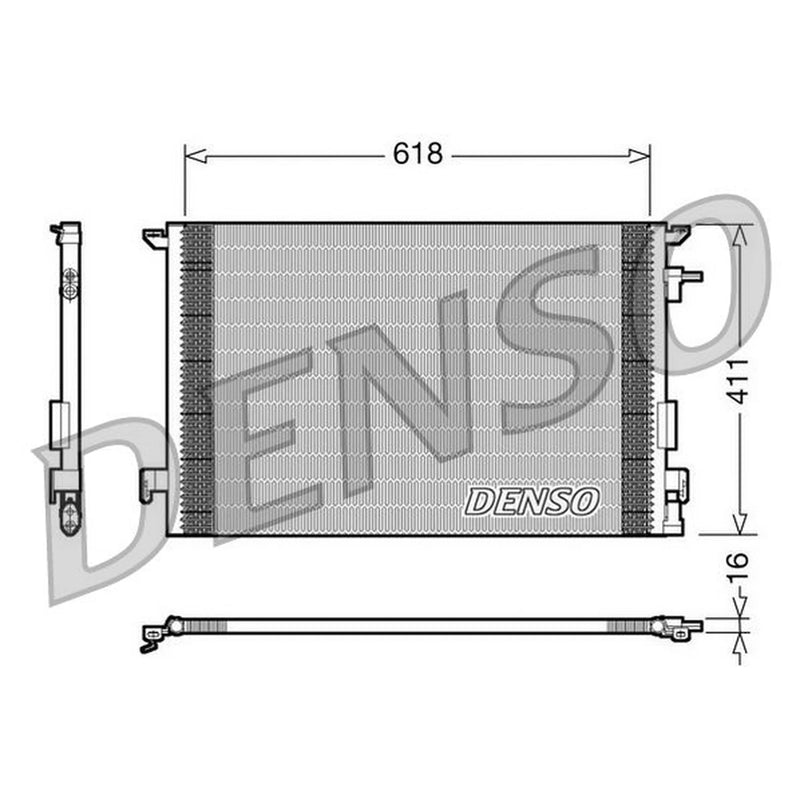 Denso Air Conditioning Condenser fits Fiat Croma 2005-2011 1.8 1.9 2.2