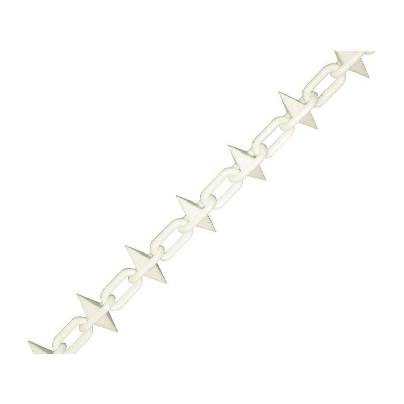 Faithfull Plastic Chain 6mm x 12.5m White Spiked Faithfull - NN4 Online