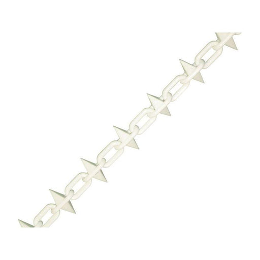 Faithfull Plastic Chain 6mm x 12.5m White Spiked Faithfull - NN4 Online