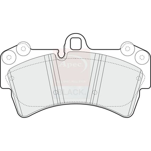 Apec Black Front Brake Pad Set fits Audi Q7 2006-2015 3.0 3.6 4.2