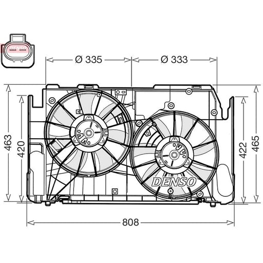 Denso Engine Cooling Fan fits Toyota Rav 4 III 2005-2013 2.2 2.4