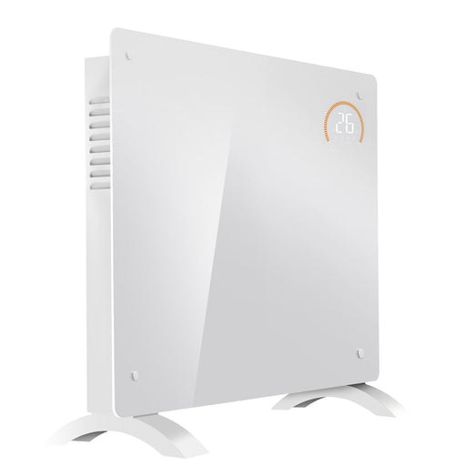 Baridi 1000W Electric Glass Panel Heater with 24/7 Timer, Remote Control & Wi-Fi - White Baridi - NN4 Online 