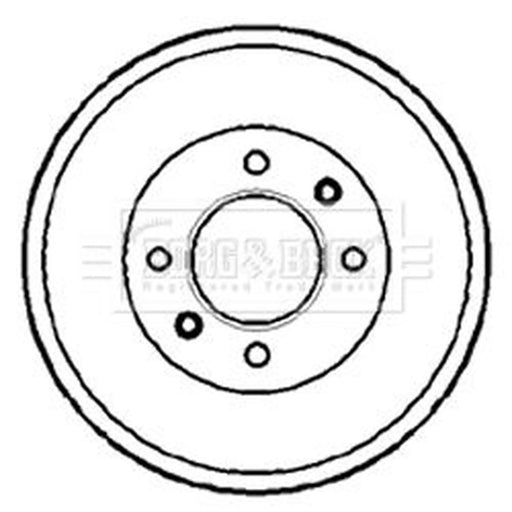 Borg & Beck Brake Drum Assembly Rear BBR7088