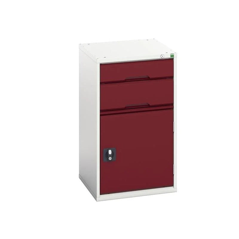 Bott Verso 2 Drawer + Cupboard 900 x Crimson Red 525-1050mm