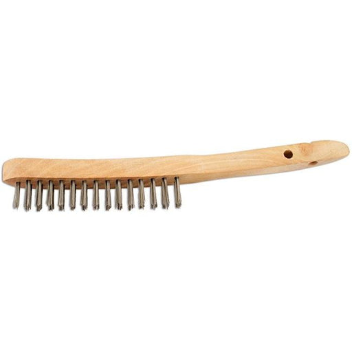 Connect 2 Row Wooden Handle Wire Scratch Brush 4pc 32127 Tool Connection - Dynamic Drive
