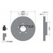 Textar 2 x Vented Front Brake Discs 92290503-x2