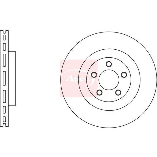 Apec 2 x Vented Brake Discs fits Chrysler 300C 2004-2023 3.0 3.5 5.7