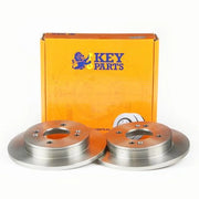 Key Parts Rear Brake Solid Discs & Pads fits Kia Picanto II 2011-2017 1.0 1.2