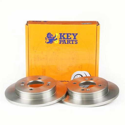 Key Parts Rear Brake Solid Discs & Pads fits Kia Picanto II 2011-2017 1.0 1.2