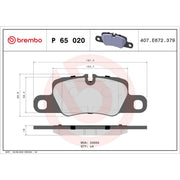 Brembo Rear Brake Pad Set fits Porsche Panamera 2009-2024 2.9 3.0 3.6 4.0 4.8