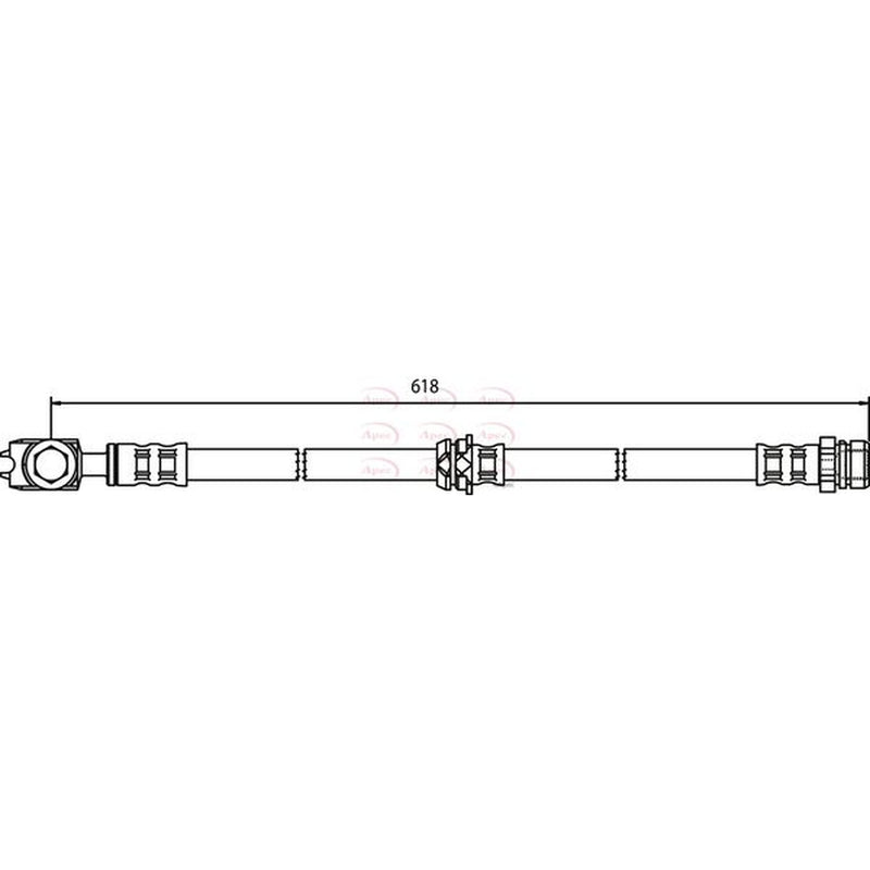 Apec Brake Hydraulic Hose Line Front fits VW Passat B6 2005-2011