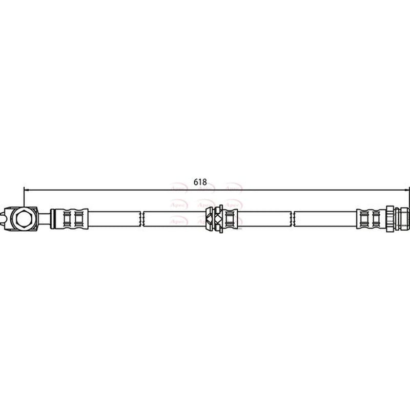 Apec Brake Hydraulic Hose Line Front HOS3740