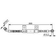 Bosch Brake Hydraulic Hose Line Front Left fits Kia Sorento I 2002-2011 2.5 3.3