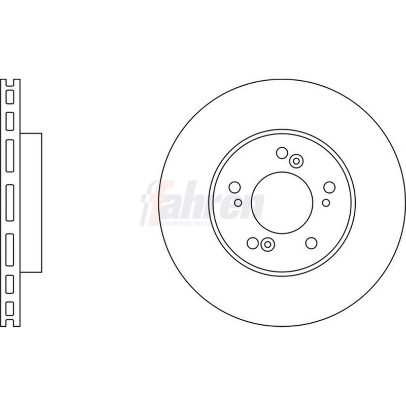 Fahren 2 x Vented Front Brake Discs FBD6289-x2