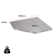 Draper BUNKER Modular Stainless Steel Worktop for Corner Cabinet, 865mm Draper - Dynamic Drive
