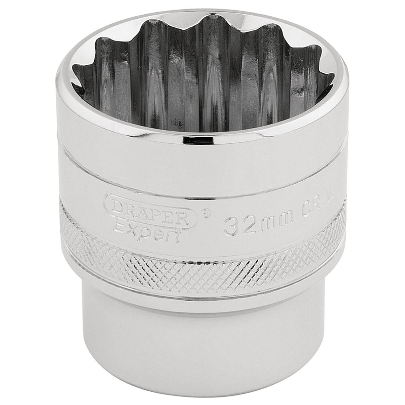 Draper HI-TORQ 12 Point Socket, 1/2" Sq. Dr., 32mm 33593 Draper - Dynamic Drive