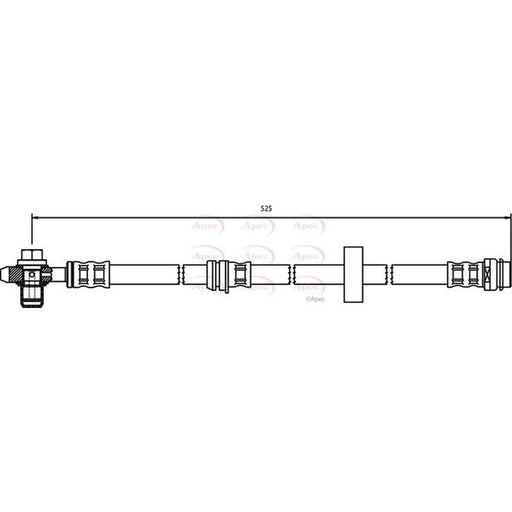 Apec Brake Hydraulic Hose Line Front HOS3273