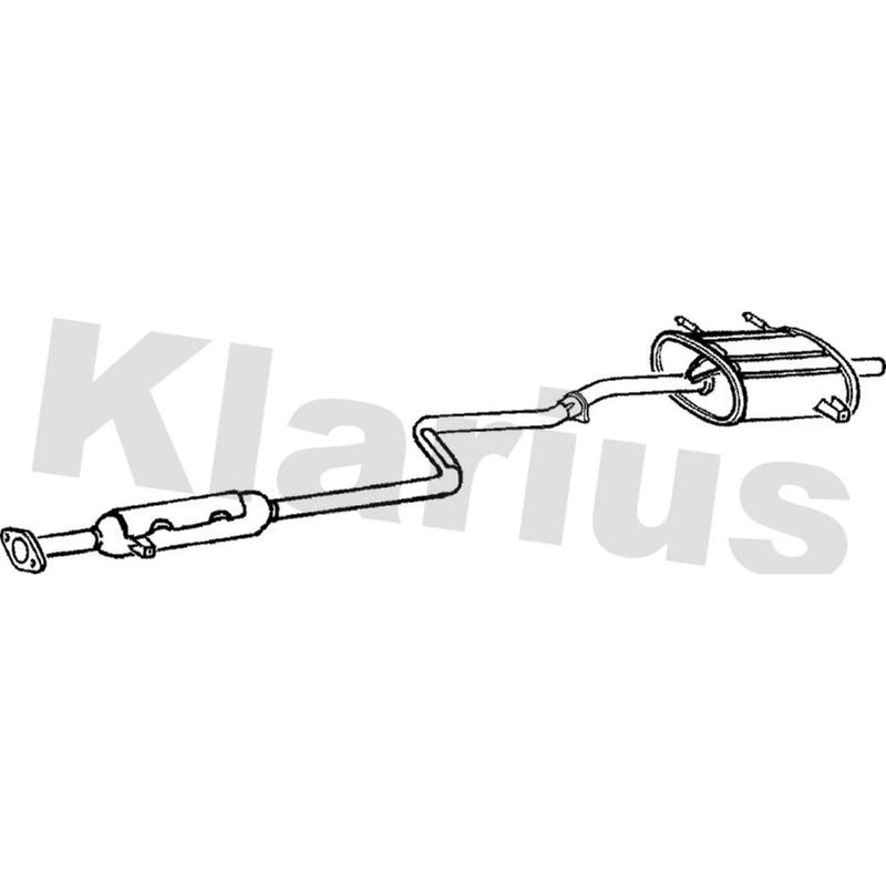Klarius Box With Tail Pipe Rear fits Suzuki Swift 1989-2005 1.0 1.3