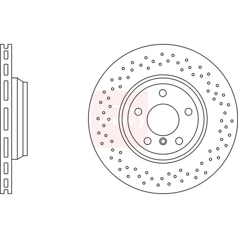 Apec Front / & Rear / Brake Discs & Pads fits Mercedes-Benz Gle 2015-2019