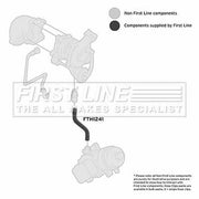First Line Intercooler Turbo Charge Air Hose fits Citroën C1 2005-2014 1.4