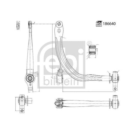 Febi Control/Trailing Arm Front Right 186640