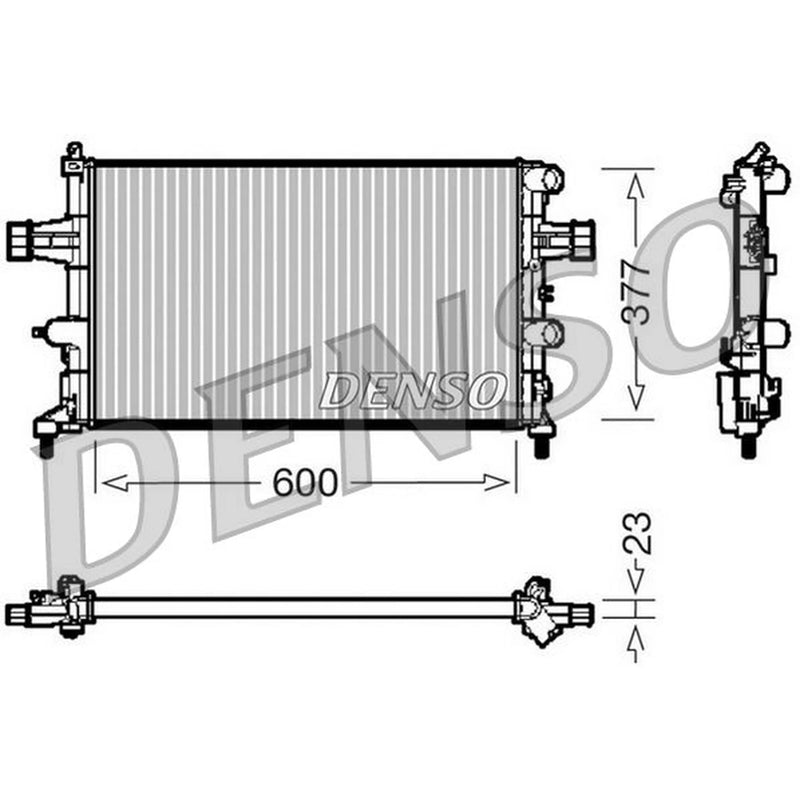 Denso Engine Radiator fits Opel Astra G 1998-2005 1.2
