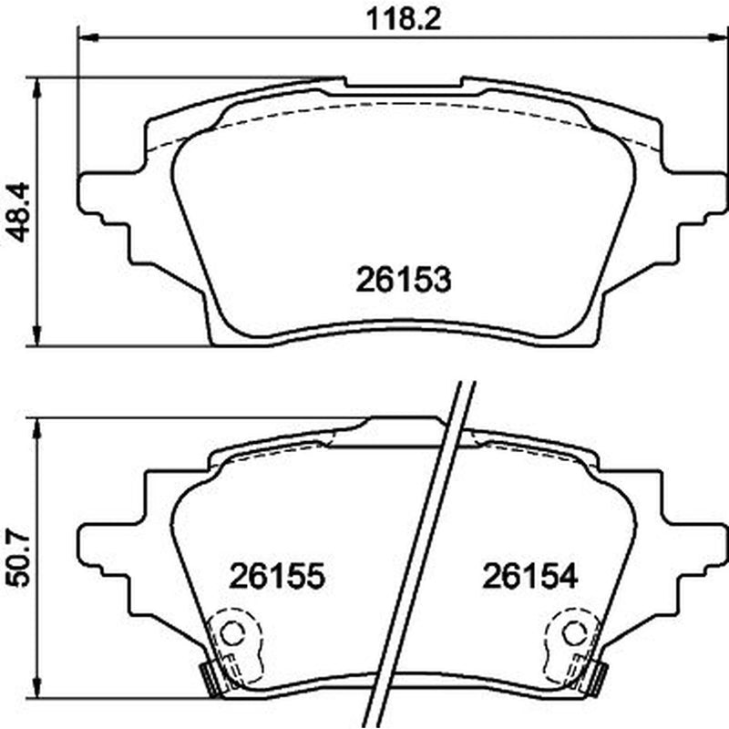 DON Rear Brake Pad Set fits Mazda 2 2022 on 1.5