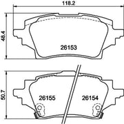 Mintex Rear Brake Pad Set fits Mazda 2 2022 on 1.5