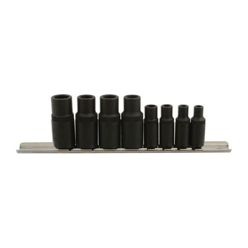 Laser Tap Socket Set 3/8"D, 1/4"D 8pc 6058 Laser - Dynamic Drive