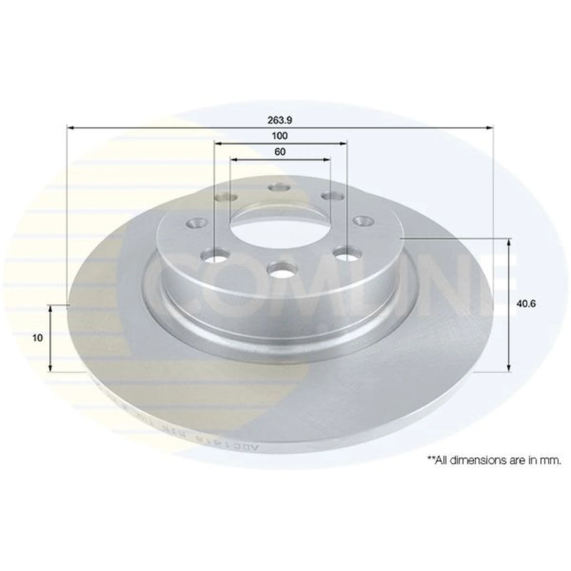 Comline Front Solid & Rear Solid Brake Discs & Pads fits Fiat Punto 2012 on 0.9