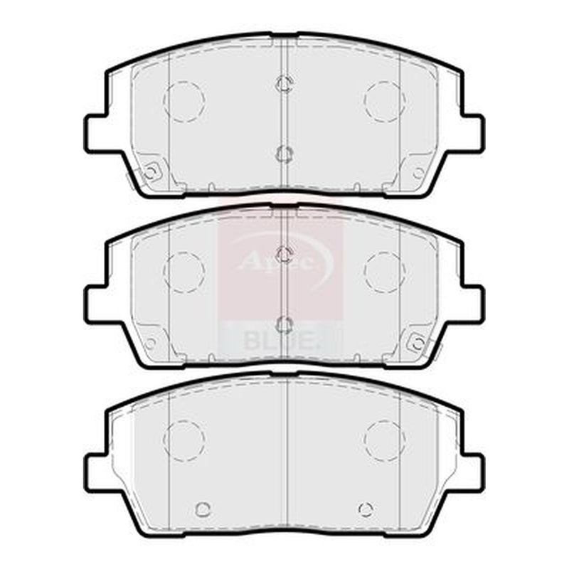 Apec Front Brake Pad Set fits Hyundai Santa Fe IV 2018-2020 2.0 2.2